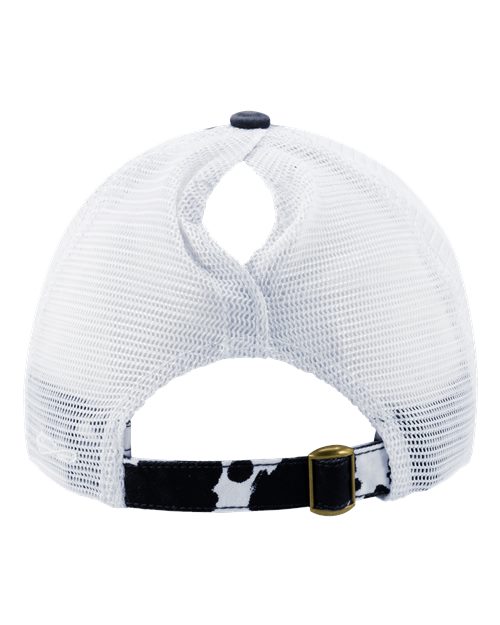 Women's Printed Visor with Mesh Back Cap - JANET
