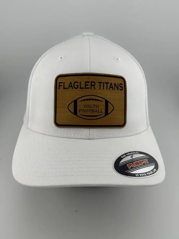 White Flexfit Hat – Flagler Titans Football Patch