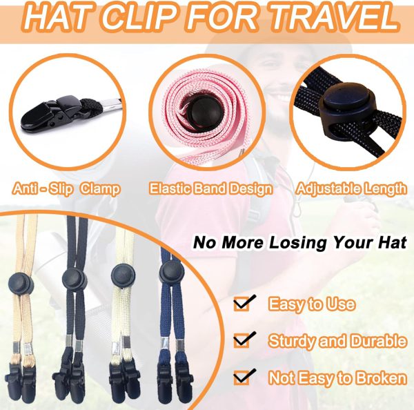 Windproof Hat Straps with Clips 3 Windproof Hat Straps with Clips