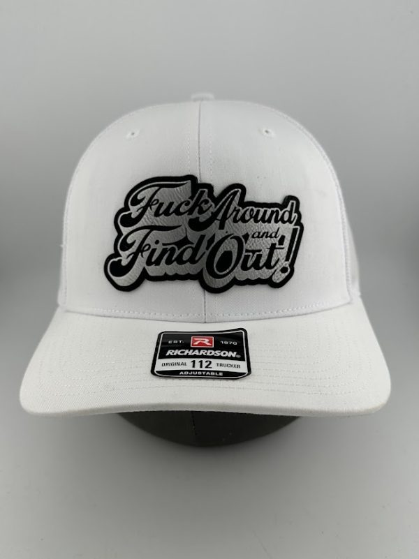 FAFO F Around and Find Out! (cursive font) Hat