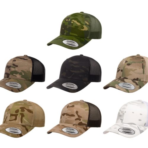 YP Classics Multicam retro trucker cap  6606MC