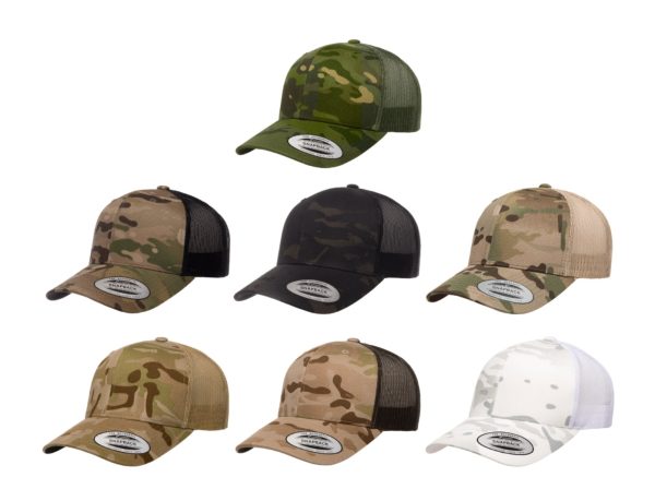 YP Classics Multicam retro trucker cap  6606MC